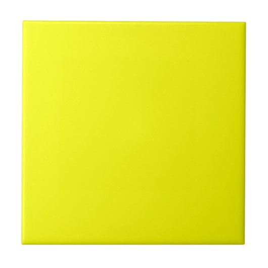 Neon Yellow Solid Color Tegeltje (Voorkant)