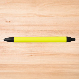 Neon Yellow Solid Color Zwarte Inkt Pen