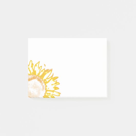 Neon Yellow Sunflower Post-it® Notes (Voorkant)