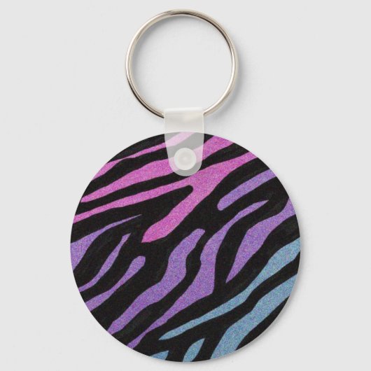 Neon Zebra print Sleutelhanger (Voorkant)