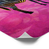 Neon Zebra Reflection Poster (Hoek)