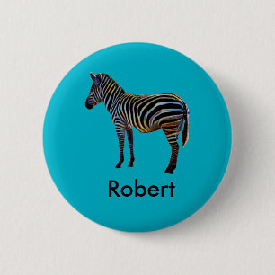Neon Zebra Ronde Button 5,7 Cm