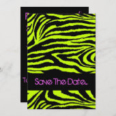 Neon Zebra Sweet 16 Invitation (Devant / Derrière)