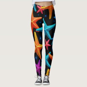 Neon zee sterren leggings