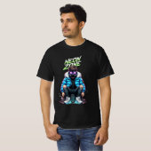NEON ZONE – Cyberpunk Chill Crew Graphic T-Shirt (Devant entier)