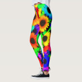 Neon Zonnebloemen 1960's Hippy Leggings (Links)