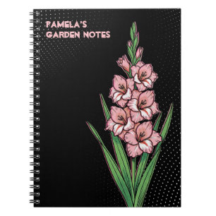 Neon Zwaard Pop Art Gladiolus Botanische Notitiebo Notitieboek