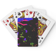 Neon zwarte kat met gloeiende ogen