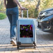 Neon zwarte kat met gloeiende ogen sticker (Koffer Insitu)