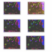 Neon zwarte kat met gloeiende ogen sticker (Voorkant)