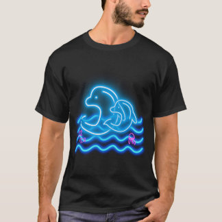 Neonansichtkaarten Neonprint Dolfijn T-shirt