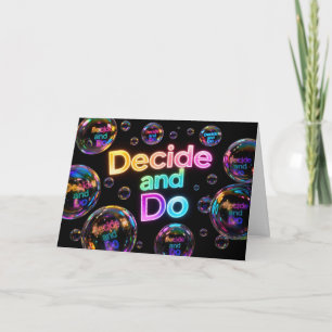 Neonbellen voor felicitaties met een levensbesliss bedankkaart