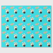 Neonblauw Bowling Inpakpapier (Vlak)