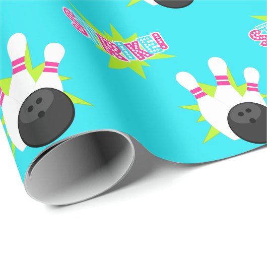 Neonblauw Bowling Inpakpapier (Rol Hoek)