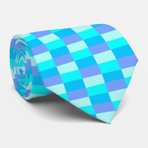 Neonblauw Kleurenpatroon Stropdas