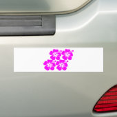 neonbloem hibiscus bumpersticker (Op auto)