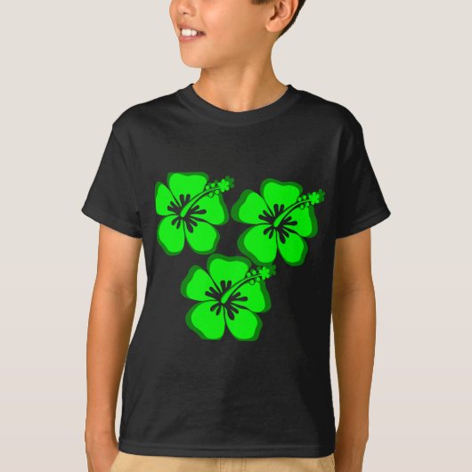 neonbloem hibiscus t-shirt (Voorkant)