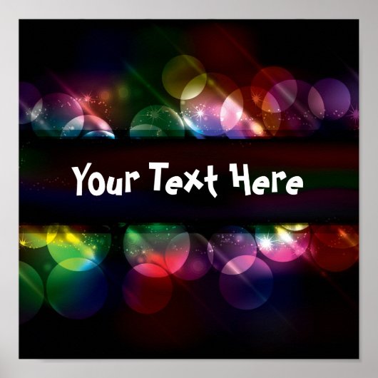  neoncirkellichtachtergrond poster (Voorkant)