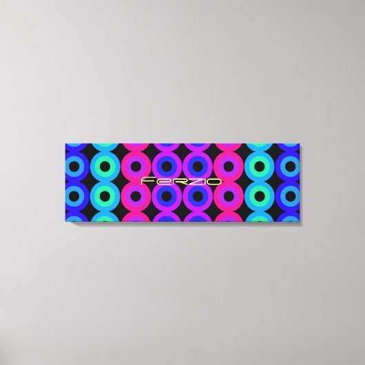 Neoncirkels Canvas Afdruk (Voorkant)