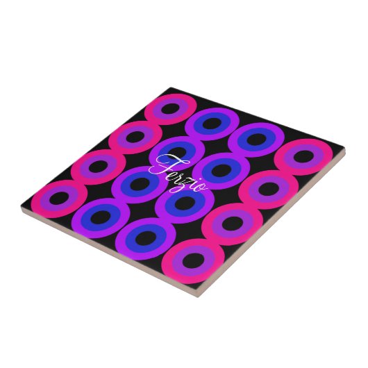 Neoncirkels Tegeltje (Zijkant)