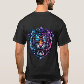 NeonClaw Cyber Tijger Grafische T-Shirt