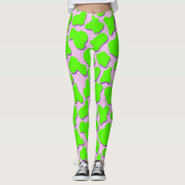 Neoncore Groene Koe Dierenprint Leggings