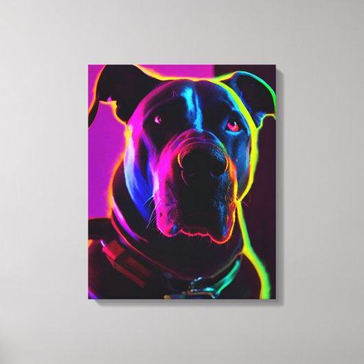 neondog canvas afdruk (Voorkant)