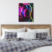 neondog canvas afdruk (Insitu (Slaapkamer))