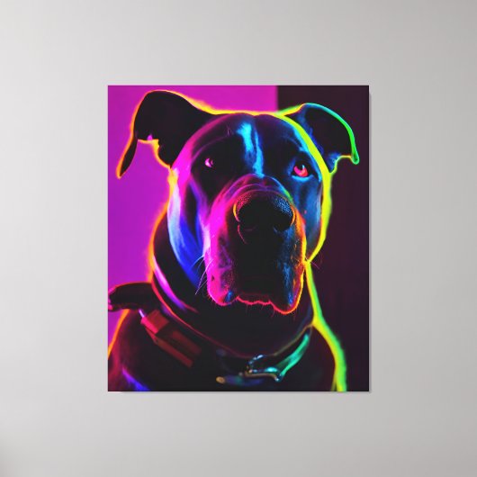 neondog canvas afdruk (Voorkant)