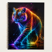 Neonfarbener Tiger Notizbuch (Devant)