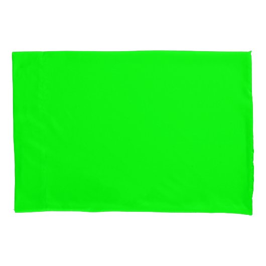 neongroen scherm, heldere, solide kleuren, koel kussensloop (Voorkant-Links)