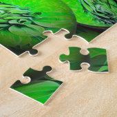 Neongroene bollen in 3D-optica Legpuzzel (Zijkant)