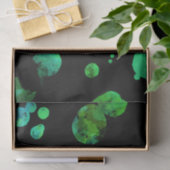 Neongroene en zwarte polkstip/bubbels tissuepapier (Geschenk)