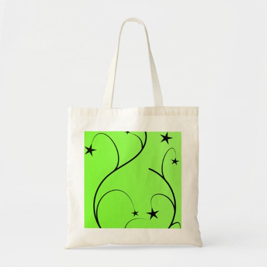 Neongroene spiraalzak tote bag (Voorkant)