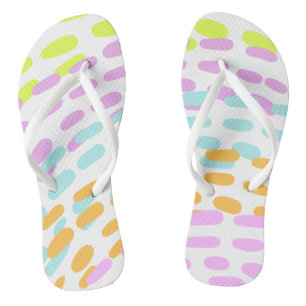 Neonkleuren in dierlijke afdruk teenslippers