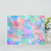 neonkleuren opal drievoudig brochure (Staand voorkant)