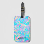 neonkleuren optisch bagagelabel (Voorkant (verticaal))