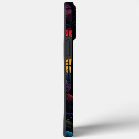 Neonkunst, psychedelisch dennenbos Case-Mate iPhone case (Achterkant / Rechts)
