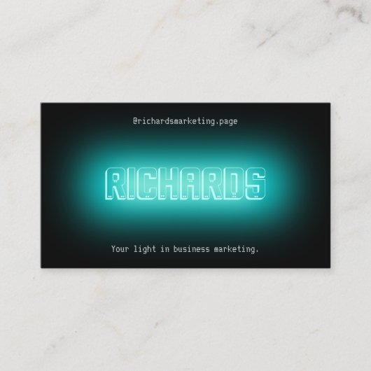 Neonlampvormer Visitekaartje (Voorkant)
