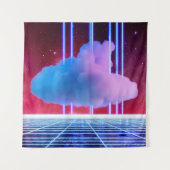 Neonlandschap: Wolk Wandkleed (Voorkant)