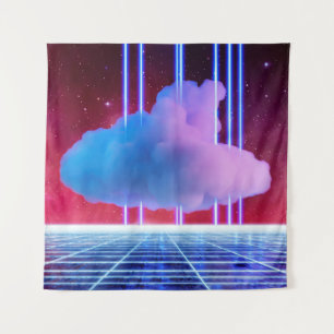 Neonlandschap: Wolk Wandkleed