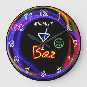 Neonlicht privé thuis gepersonaliseerde bar klok