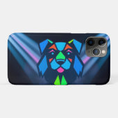Neonlichten blauwe hond Case-Mate iPhone case (Achterkant (horizontaal))