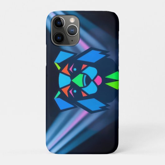 Neonlichten blauwe hond Case-Mate iPhone case (Achterkant)