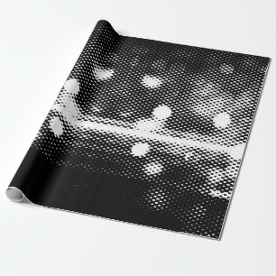 Neonlichten en een naadloos geometrisch patroon cadeaupapier