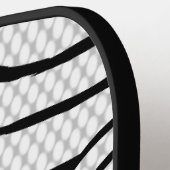 NeonLine 1 Witte bewerkbare naam en Initialen Pickleball Paddle (Links Detail)