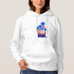 Neonpalmbomen Hoodie