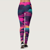 Neonpiramides | Funky Synthwave Leggings (Achterkant)