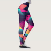 Neonpiramides | Funky Synthwave Leggings (Rechts)