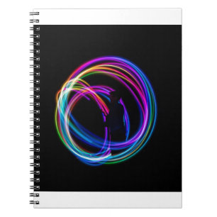 neonregenboogcirkel notitieboek